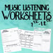 Music Listening Worksheets Level 2